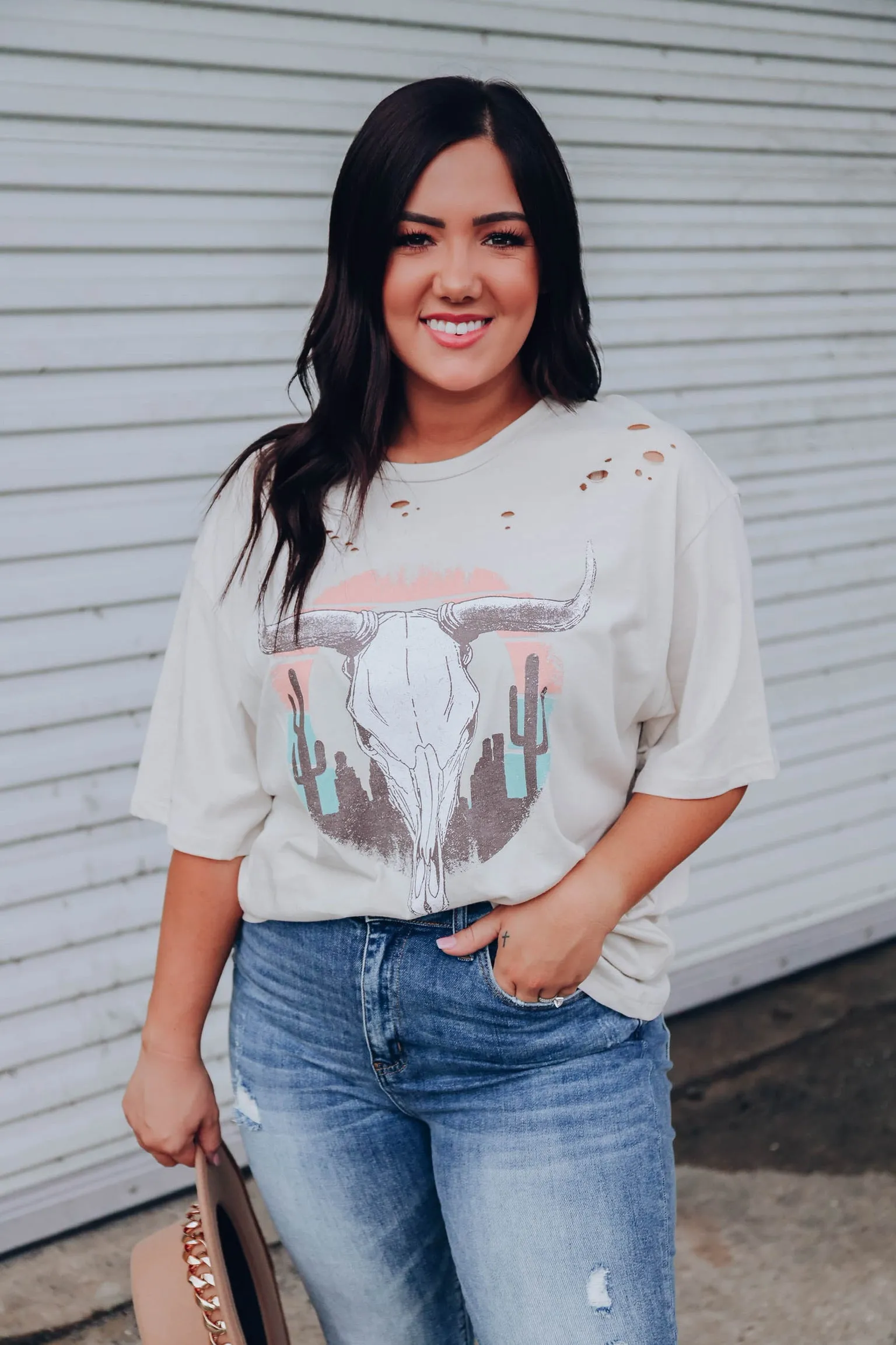 Desert Vintage Longhorn Graphic Tee