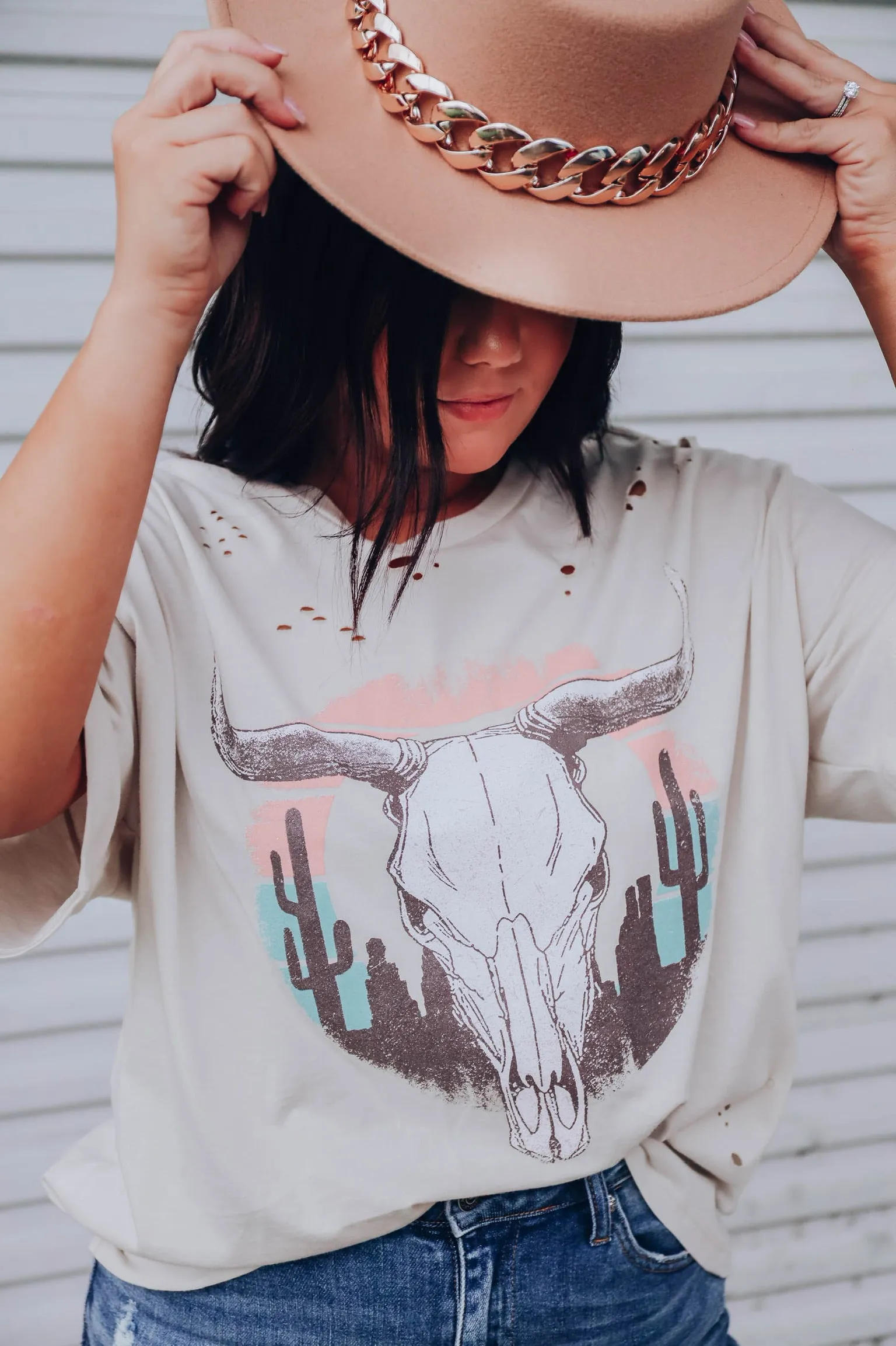 Desert Vintage Longhorn Graphic Tee