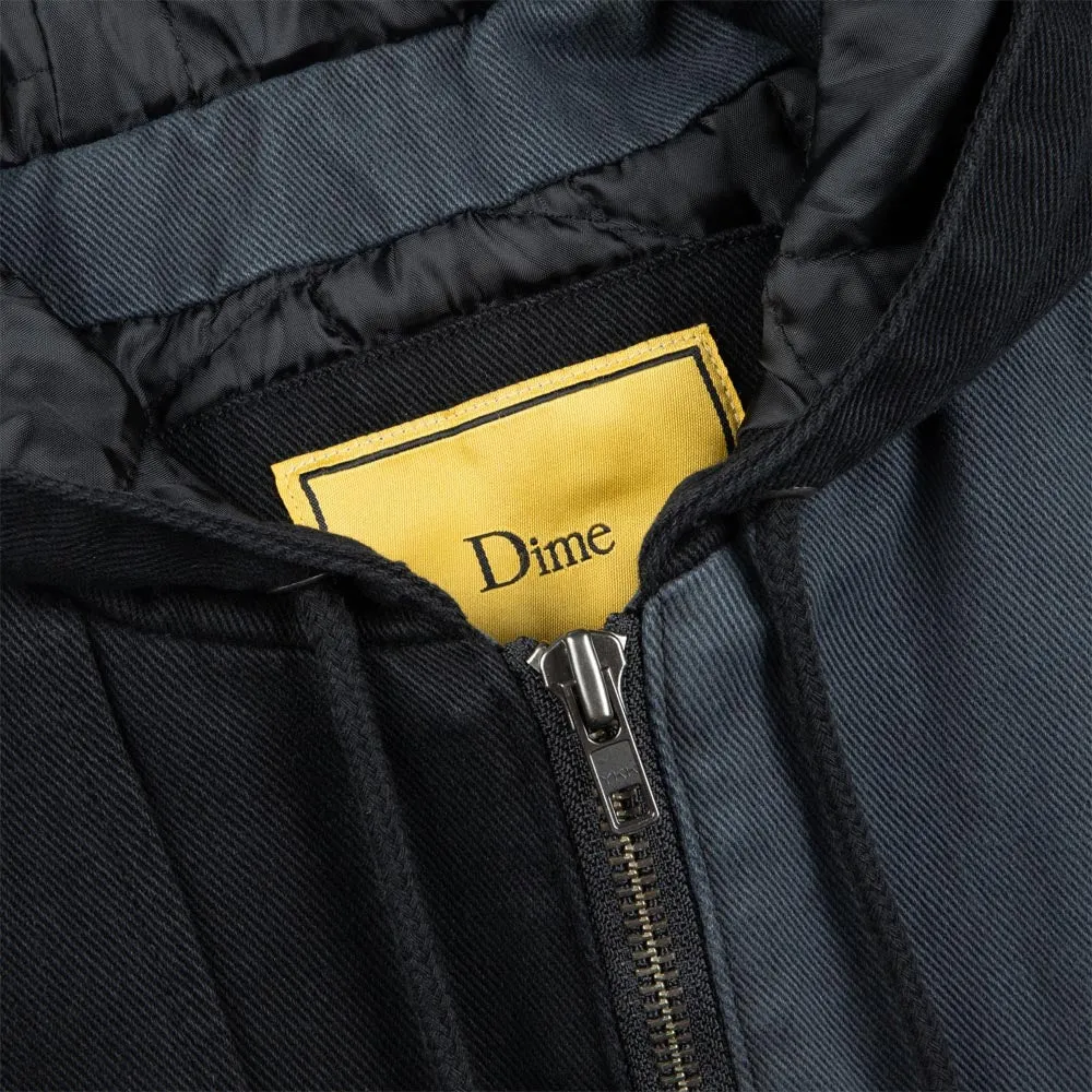 Dime MTL - Panel Denim Hooded Bomber Jacket - Charcoal