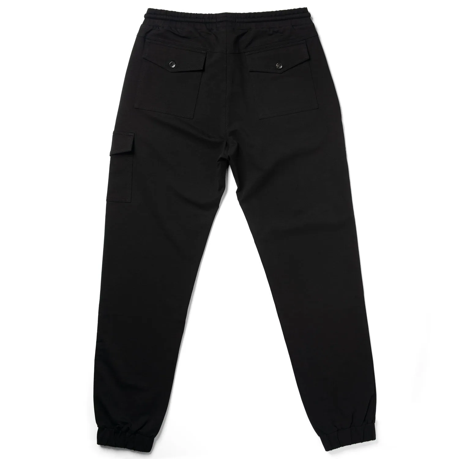 Distiller Joggers –  Black Stretch Cotton Interlock