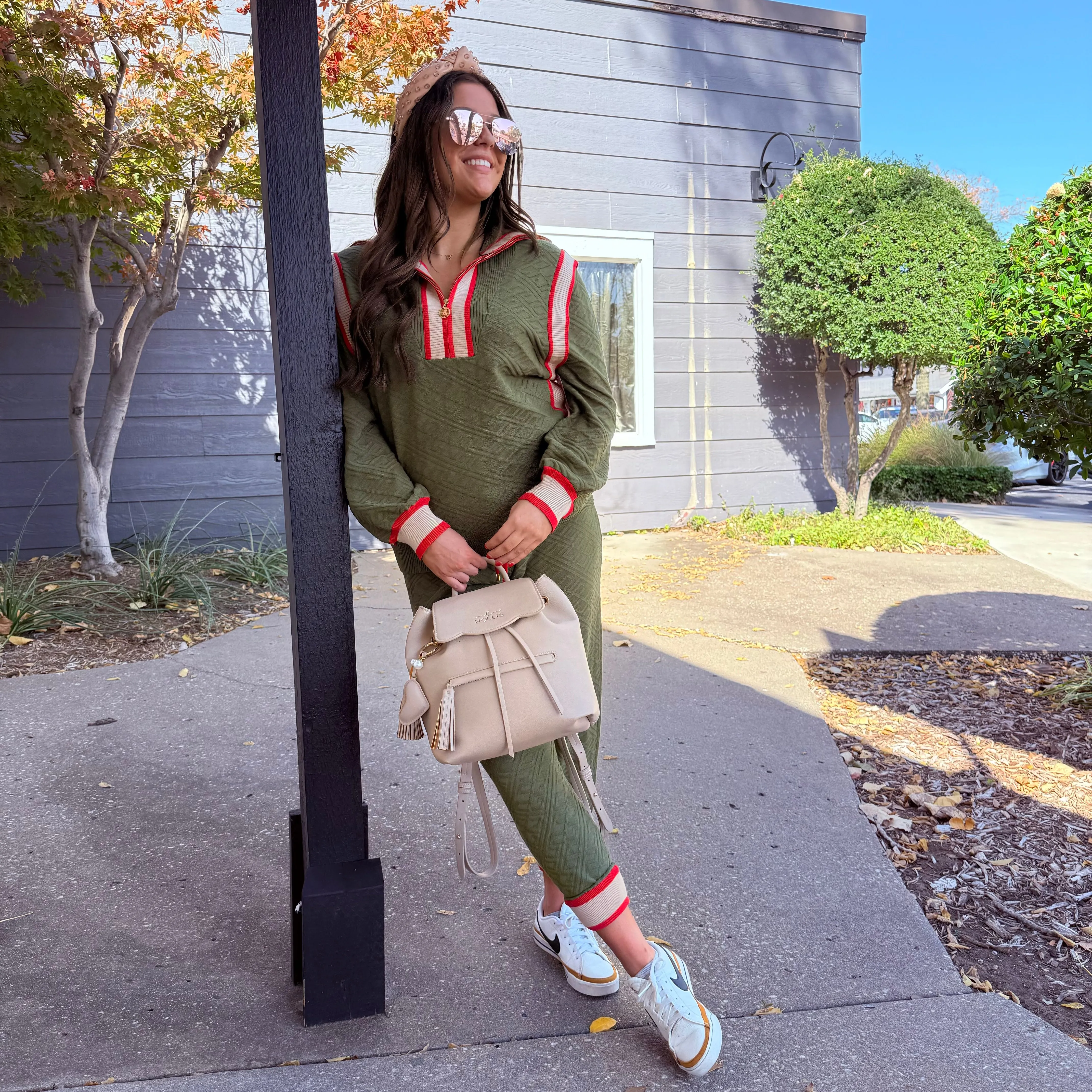 Downtown Jogger - Olive Night Monogram [Emily McCarthy]