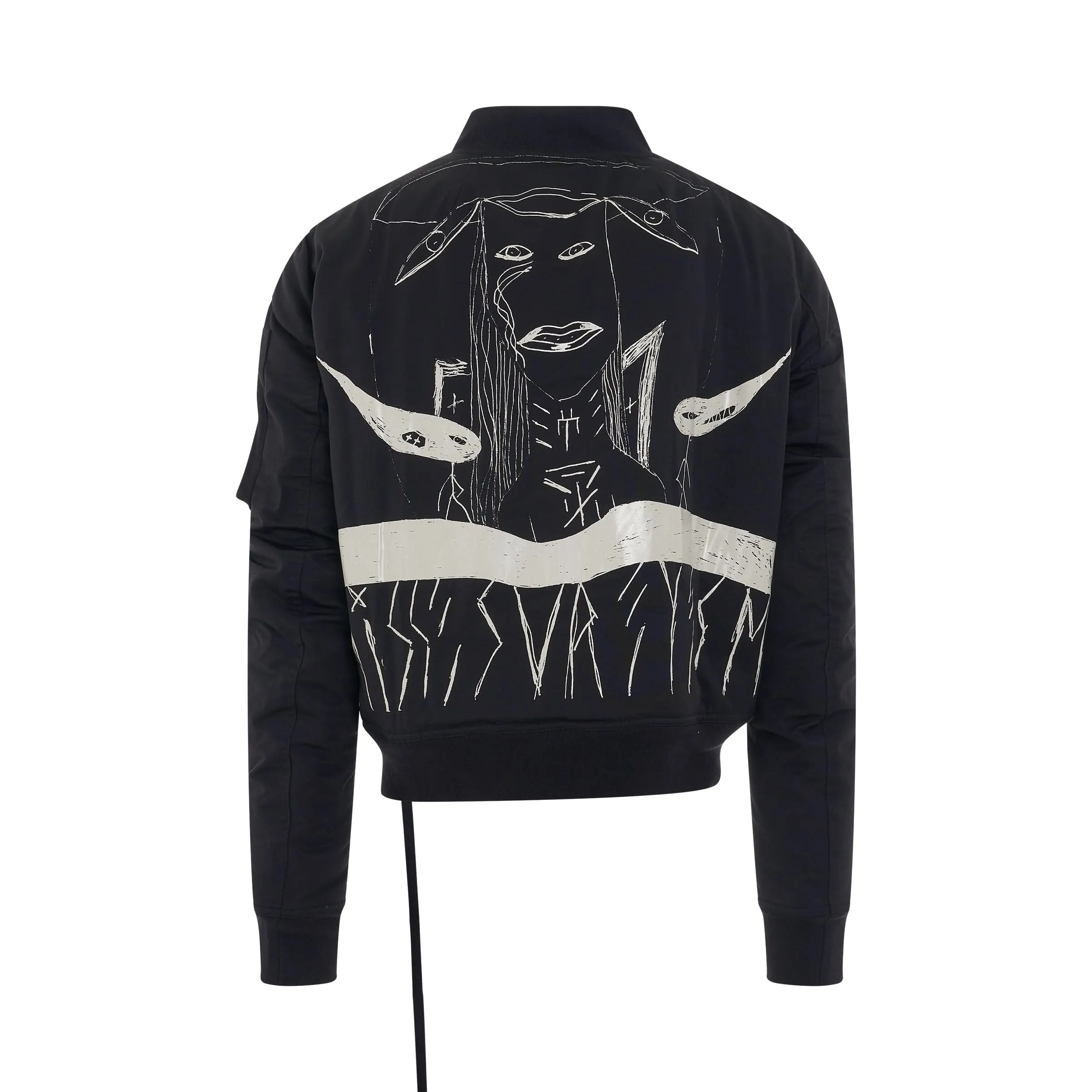 DRKSHDW Flight Bomber Jacket in Black/Pearl