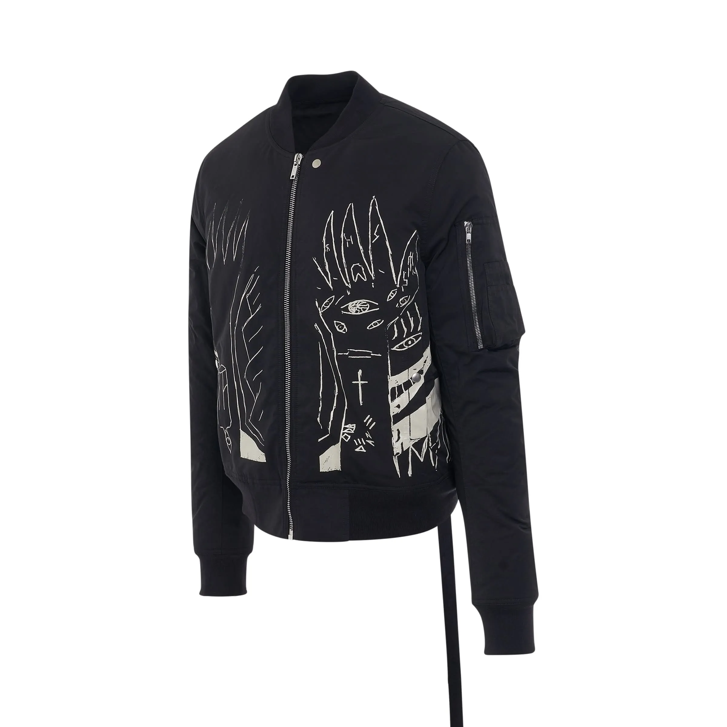 DRKSHDW Flight Bomber Jacket in Black/Pearl