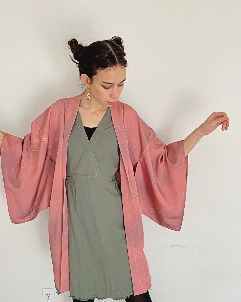 Dusty purple ombre Haori Kimono Jacket