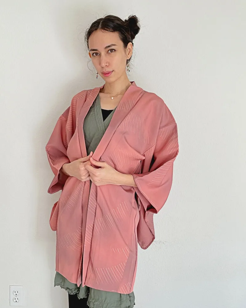 Dusty purple ombre Haori Kimono Jacket