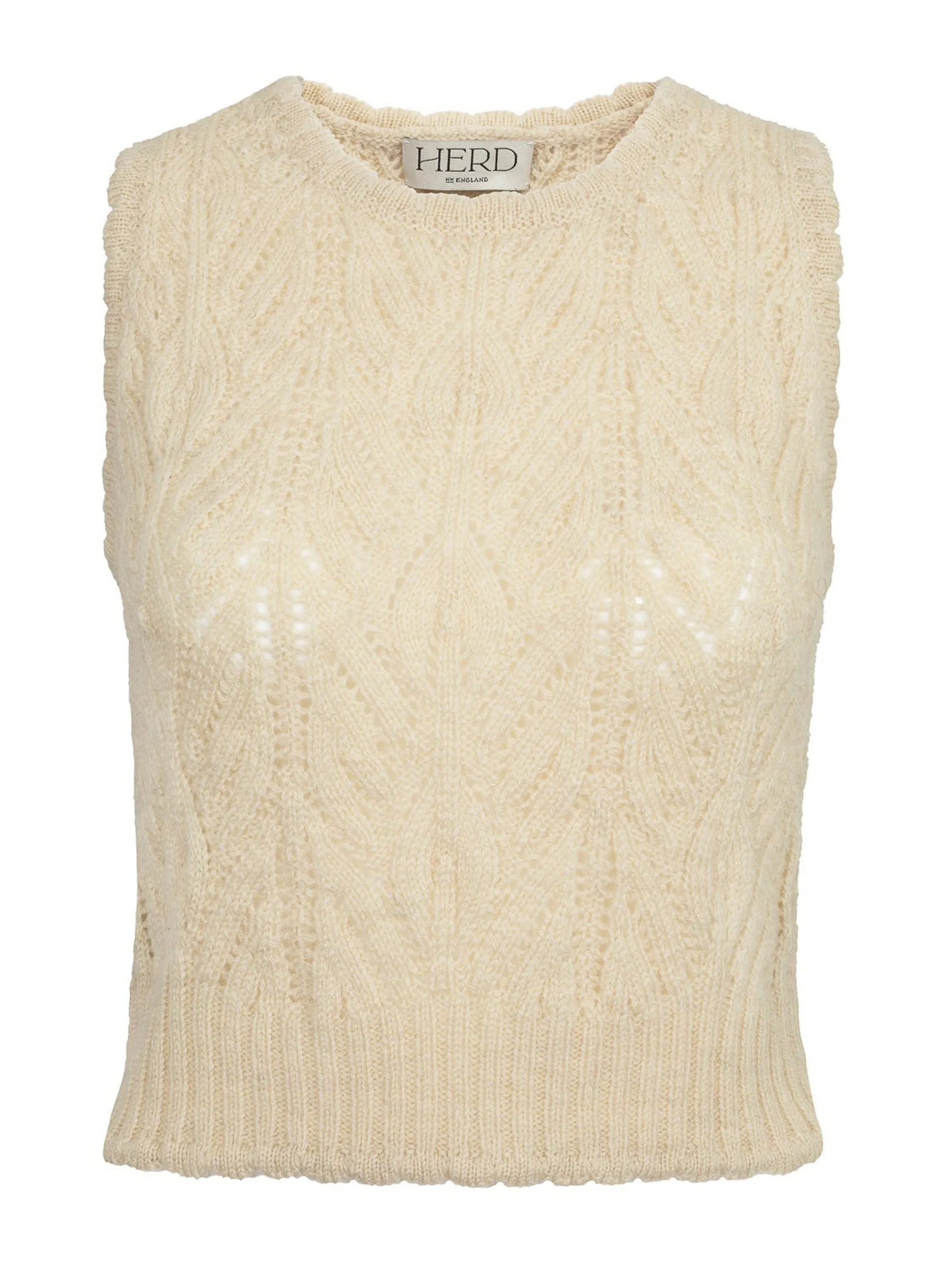 Ecru wool Wyre vest