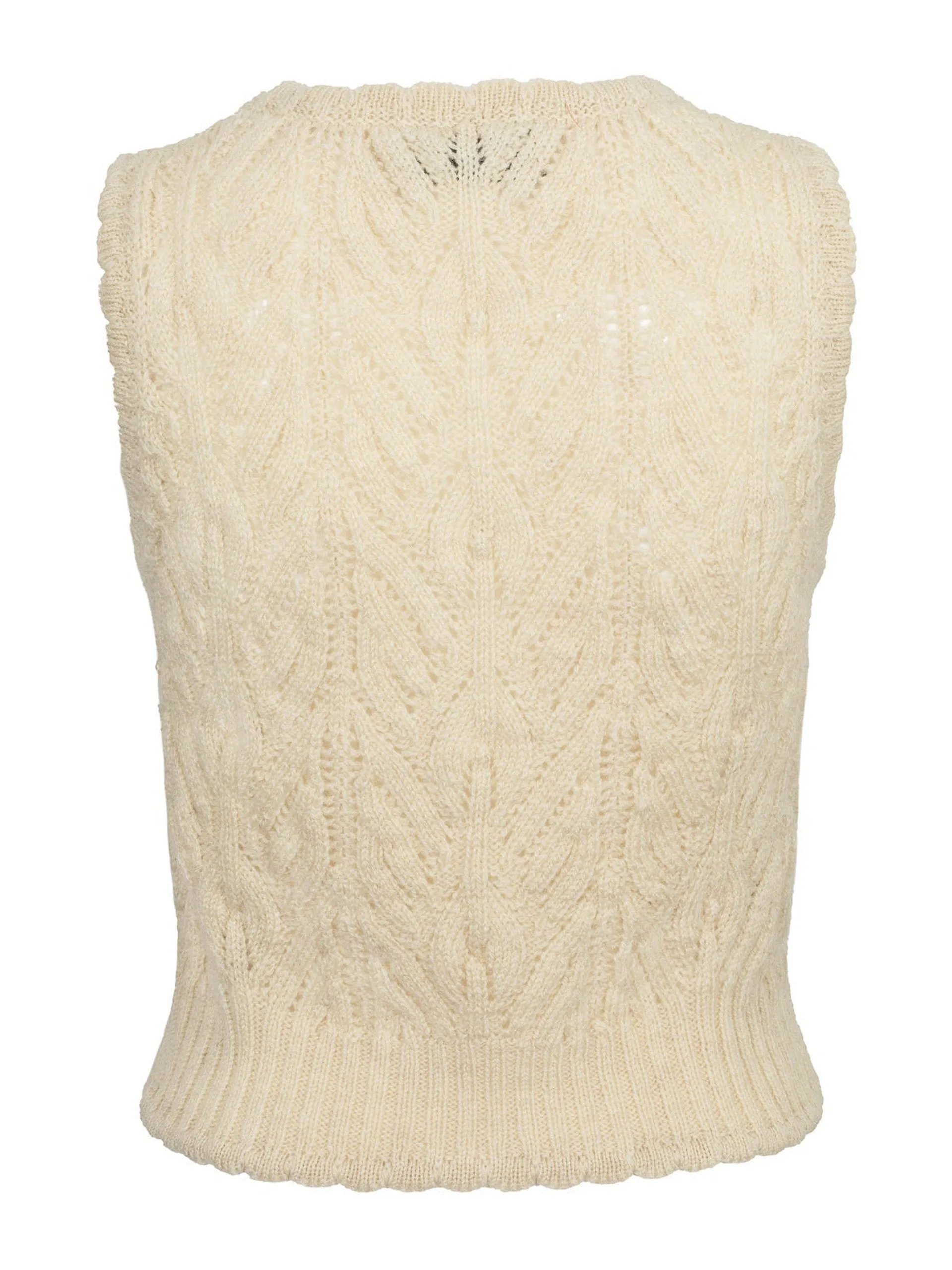 Ecru wool Wyre vest