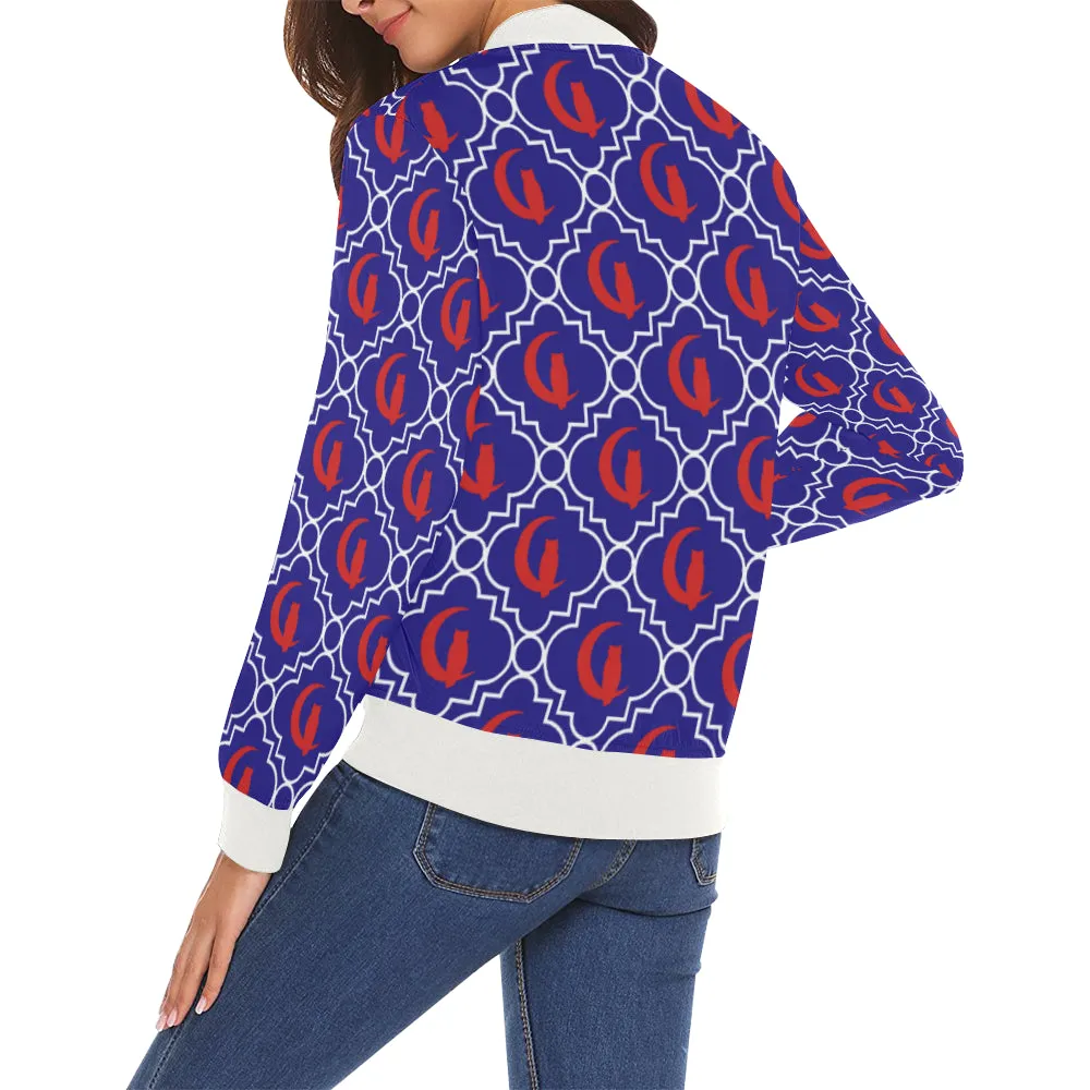 ELEGANCE BLR All Over Print Bomber Jacket for Women