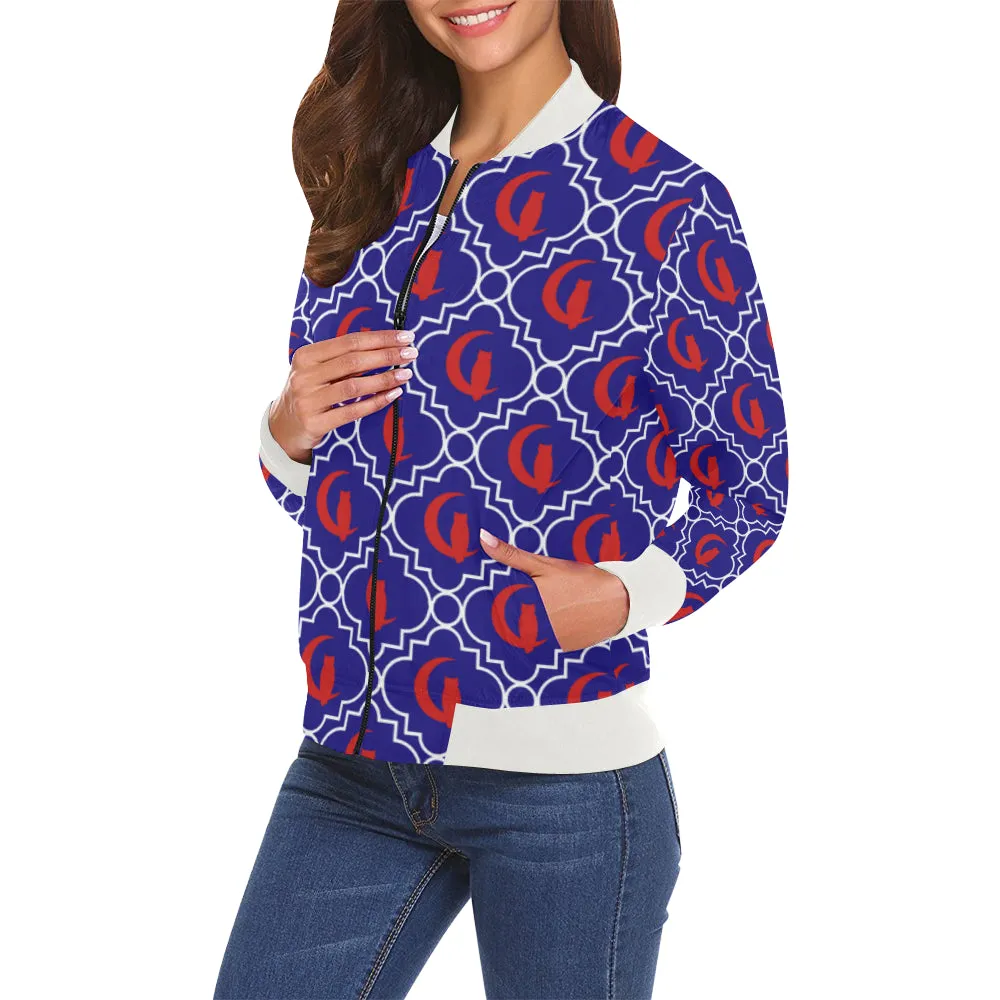 ELEGANCE BLR All Over Print Bomber Jacket for Women