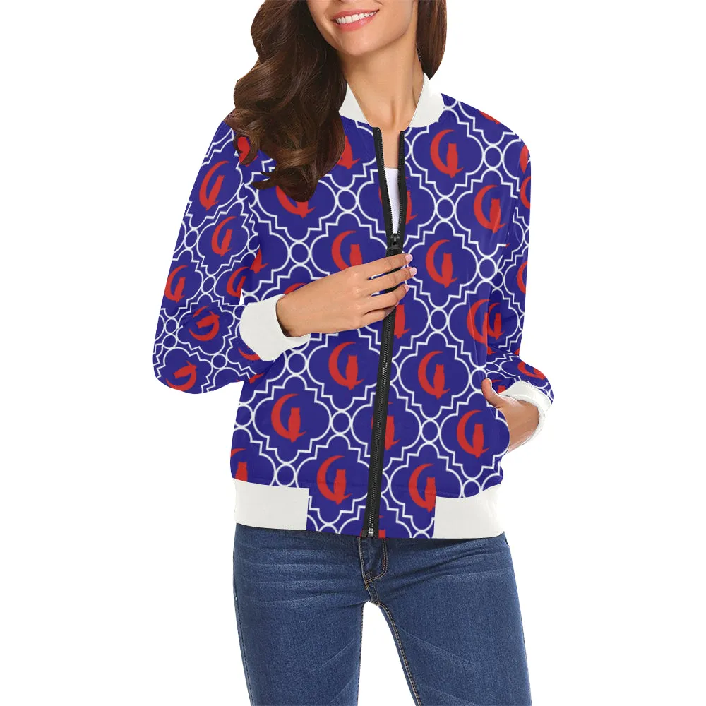 ELEGANCE BLR All Over Print Bomber Jacket for Women