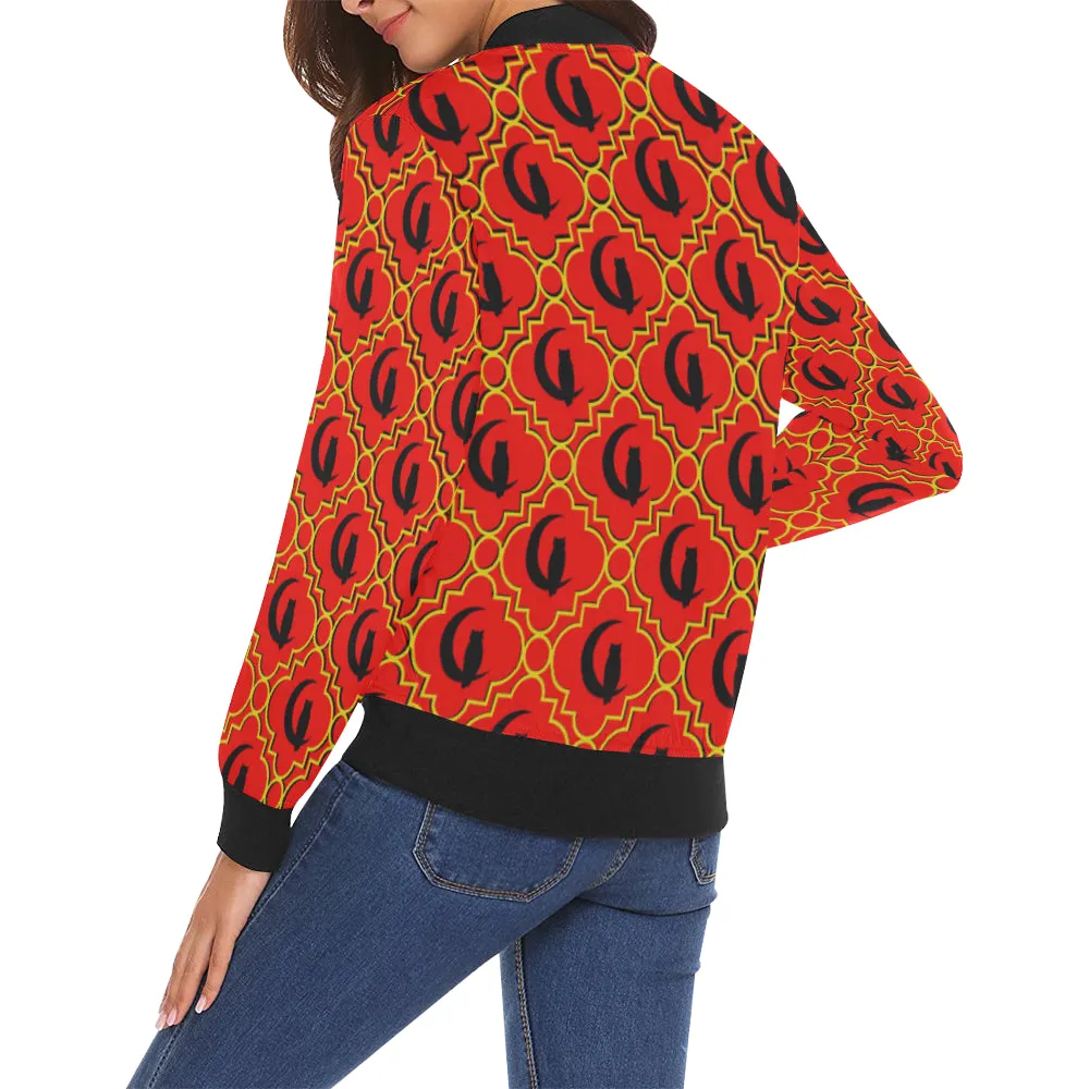 ELEGANCE RYB All Over Print Bomber Jacket for Women