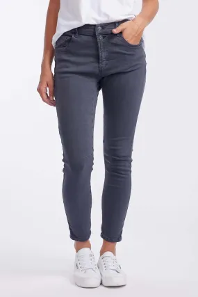 Emma Coloured Jean | Coal