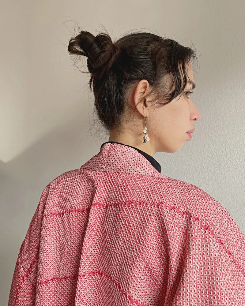 Exotic square pattern Haori Kimono Jacket