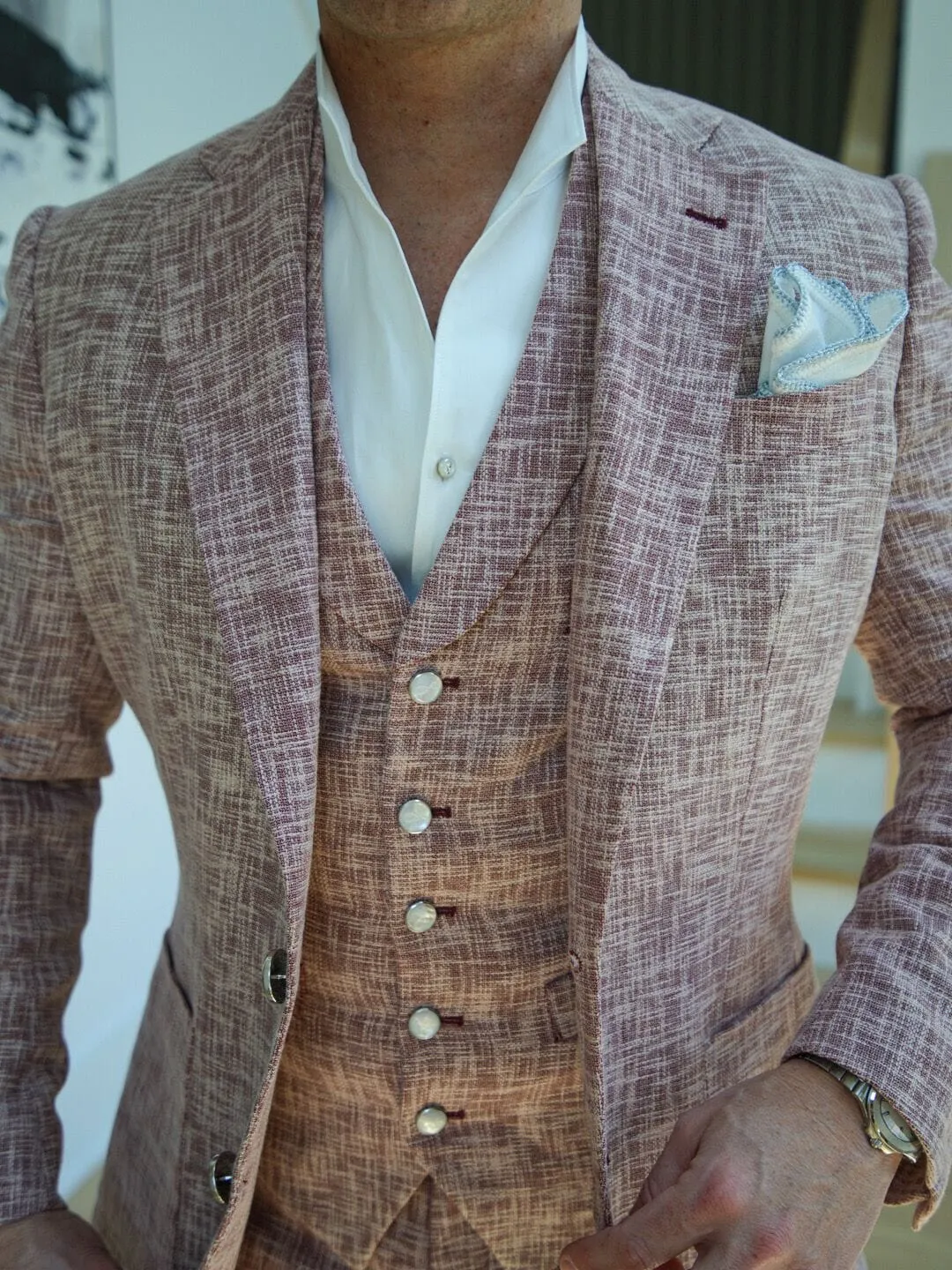 Faded Alizarin Tweed Jacket