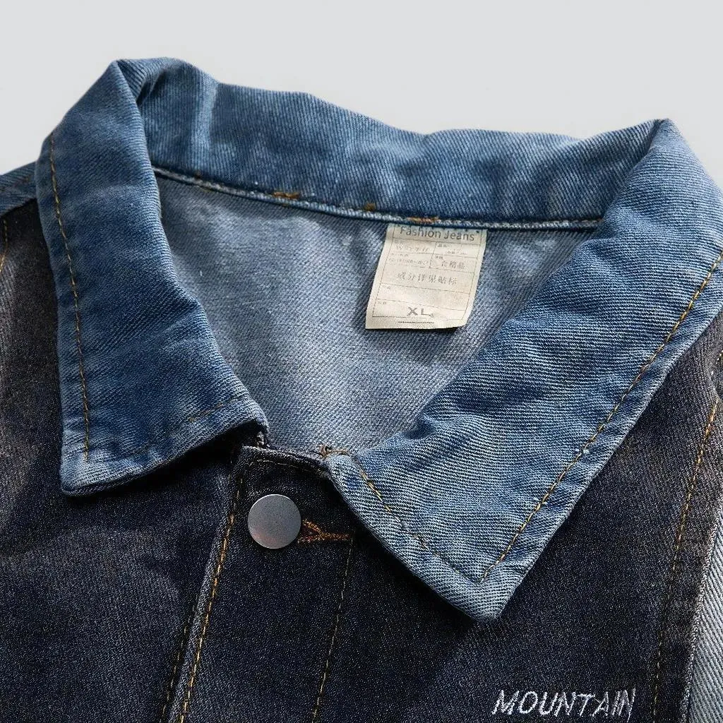 Fashion dark men's jean jacket