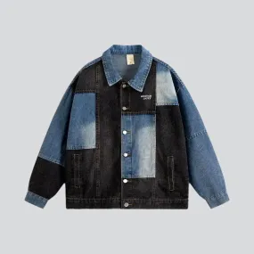 Fashion dark men's jean jacket