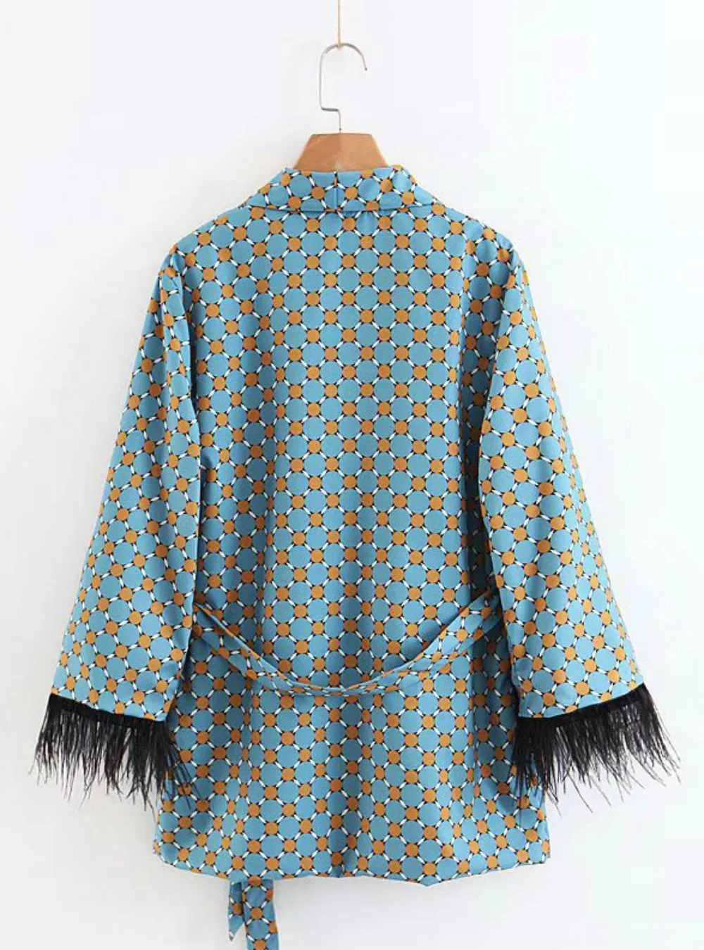 FASHION JACKET WOMEN KIMONO COAT BOW TIE SASHES