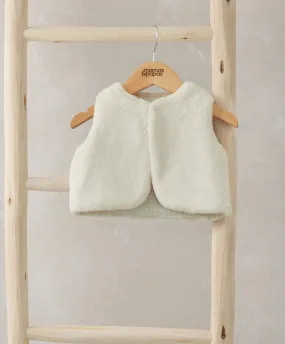 Faux Fur Gilet - Cream