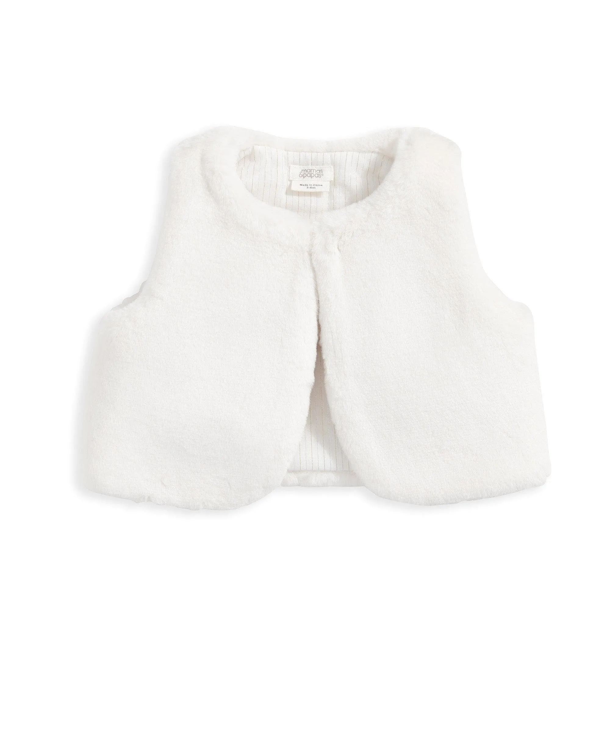 Faux Fur Gilet - Cream