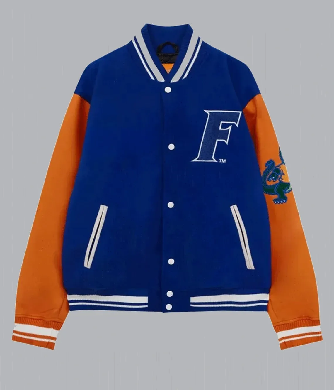 Florida Gators Letterman Royal Blue and Orange Jacket