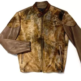 G-Gator Natural Pony Hair/Lambskin Racer Jacket