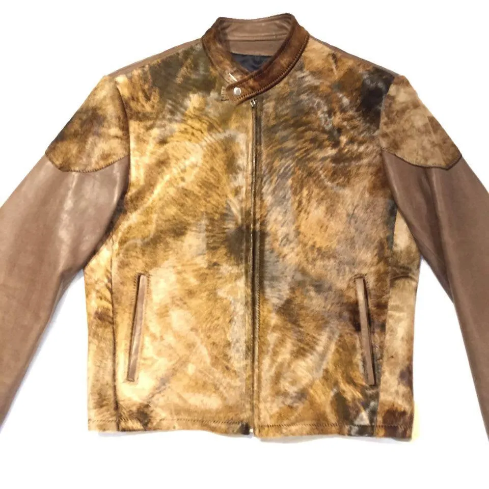 G-Gator Natural Pony Hair/Lambskin Racer Jacket