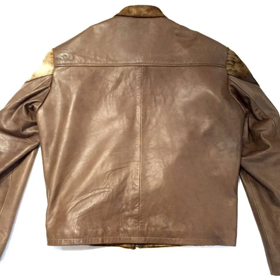 G-Gator Natural Pony Hair/Lambskin Racer Jacket