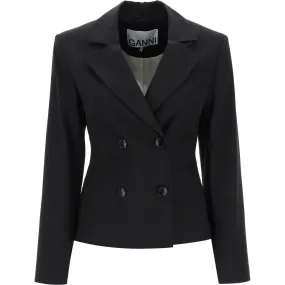 Ganni shaped double-breasted jacket