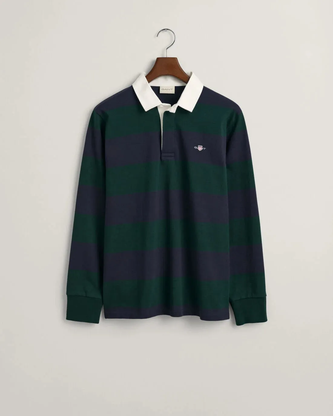 GANT - Shield Barstripe Heavy Rugger, Tartan Green