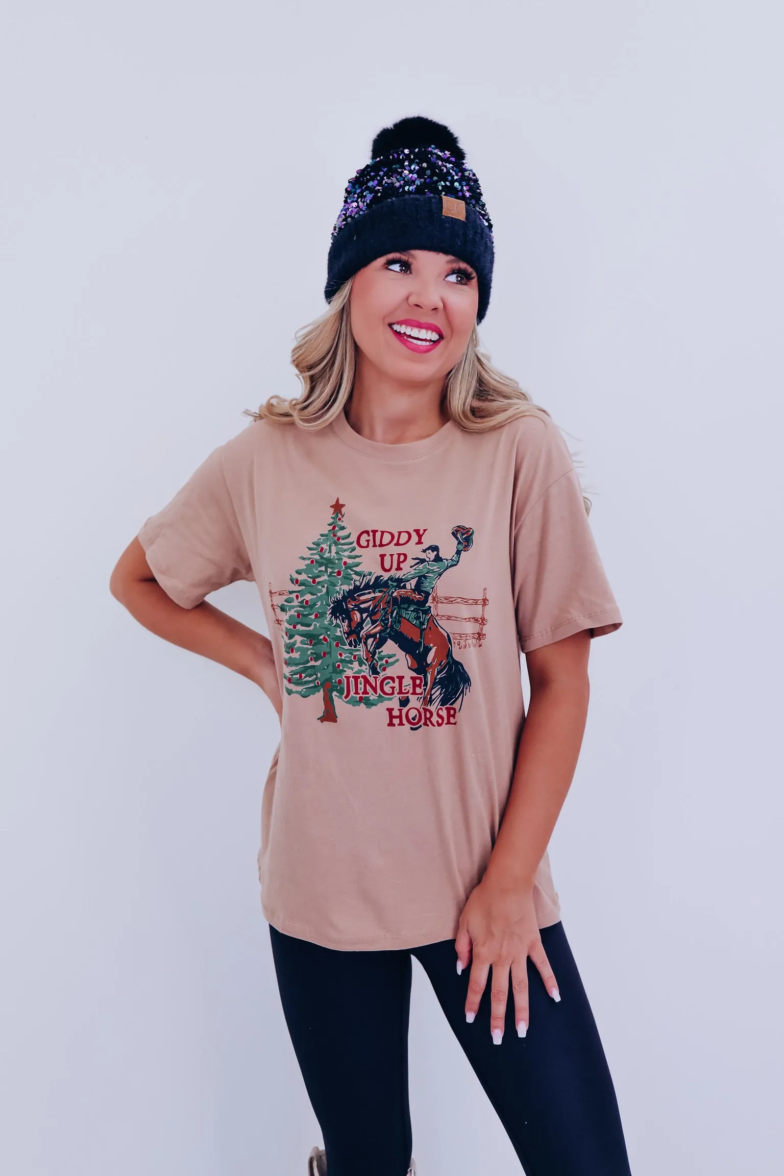 Giddy Up Jingle Horse Graphic Top