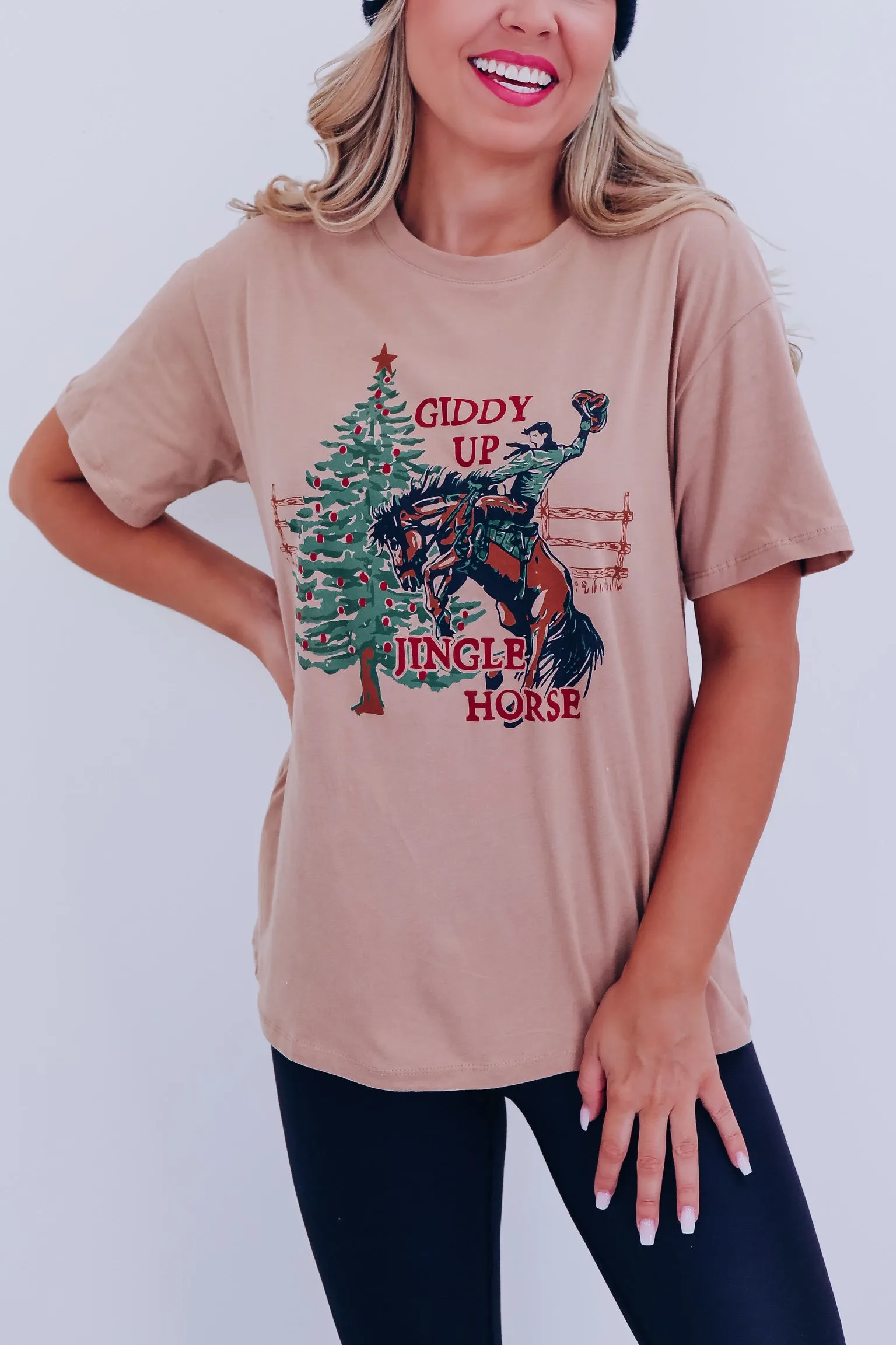 Giddy Up Jingle Horse Graphic Top