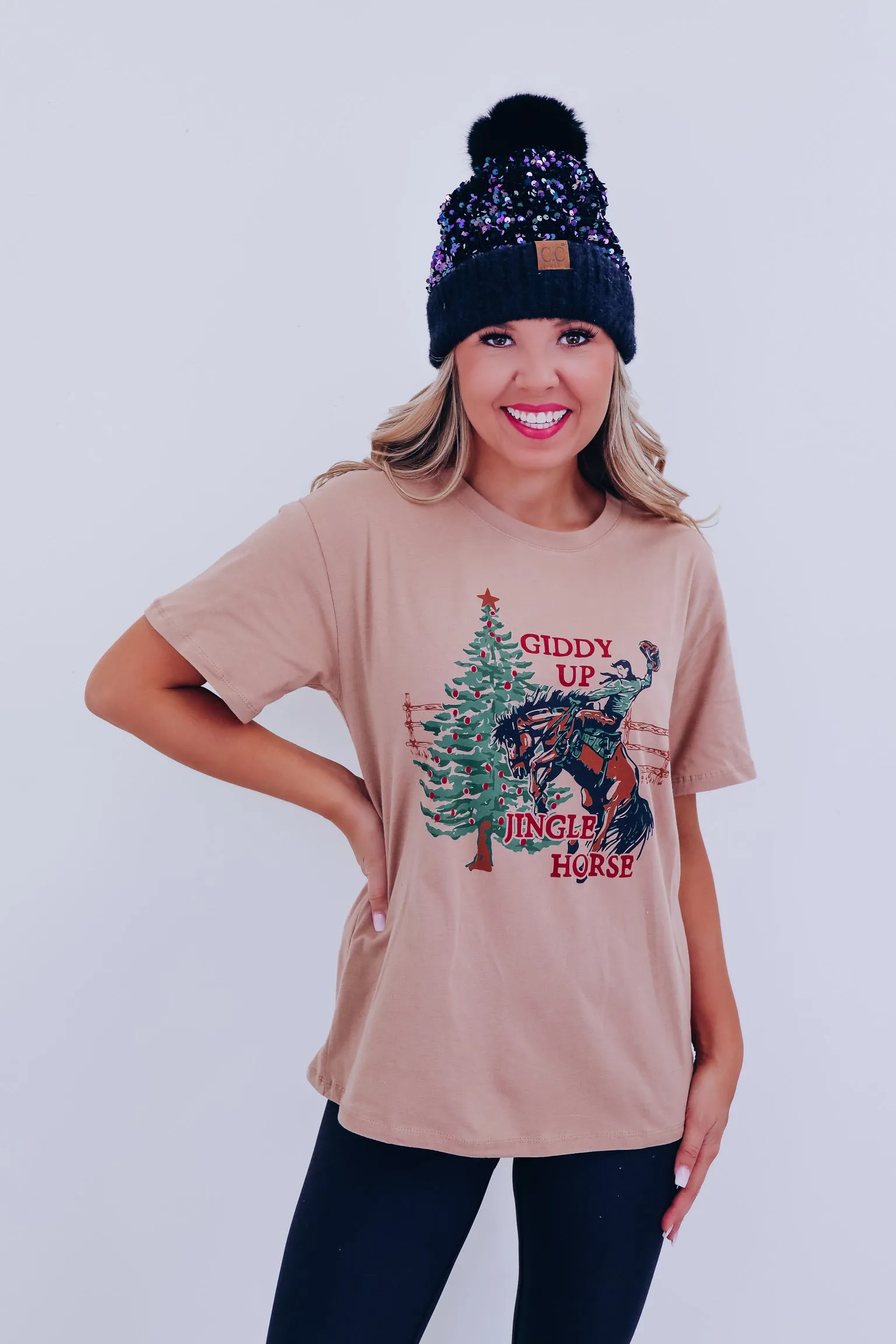 Giddy Up Jingle Horse Graphic Top