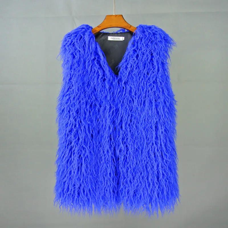 Gilet Pelliccia donna ecologica colors