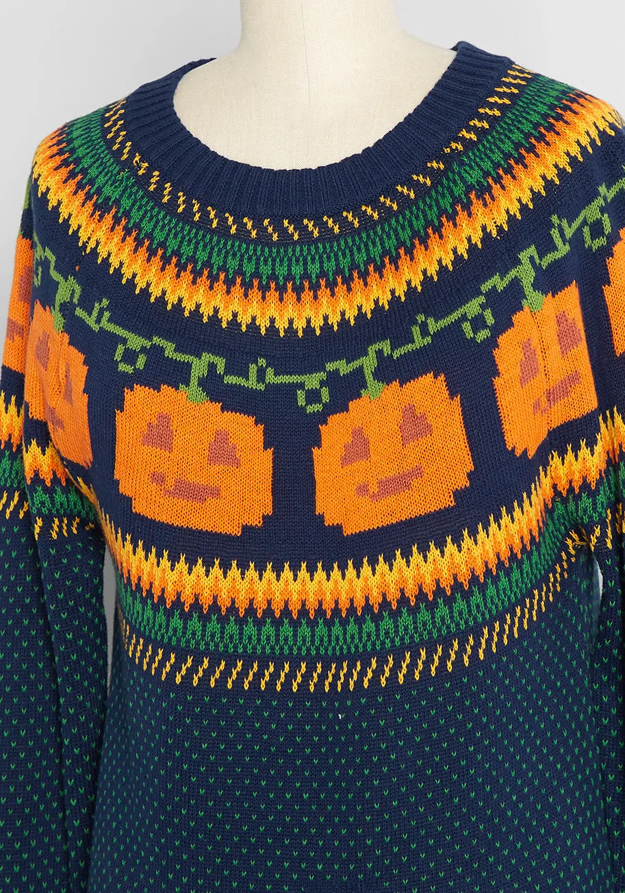 Give 'Em Pumpkin To Talk About Fair Isle Sweater