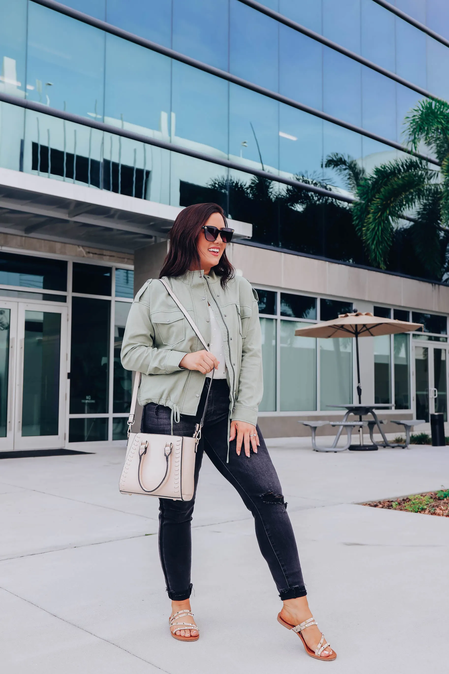 Goes With Everything Cropped Jacket - Olive