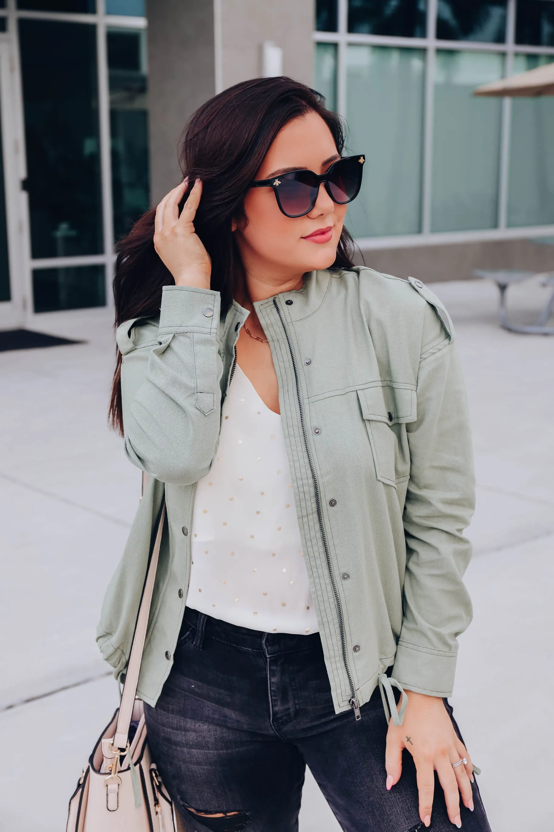 Goes With Everything Cropped Jacket - Olive