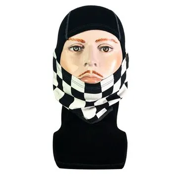 Goldtop Merino Wool Balaclava - Black & White