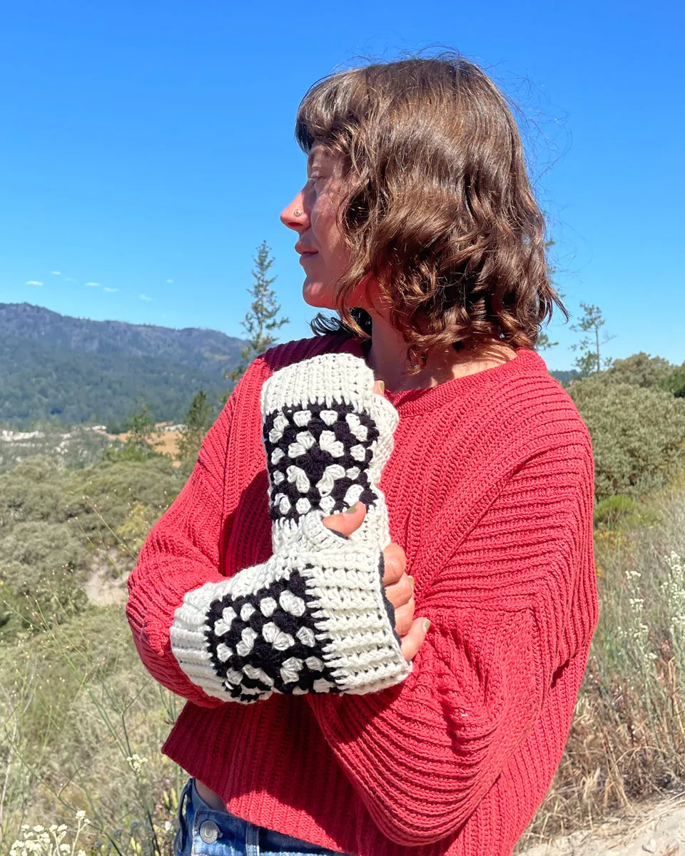 Granny Square Fingerless Gloves