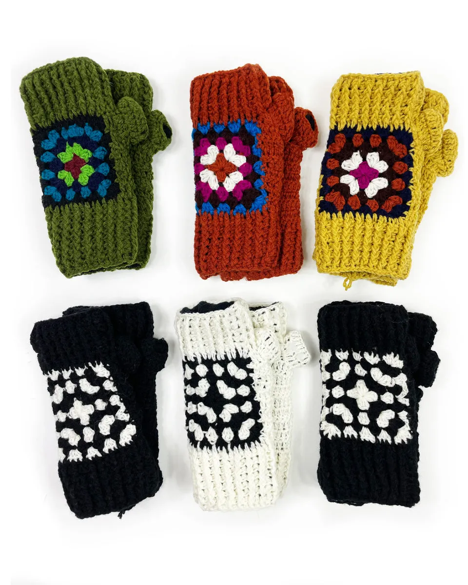 Granny Square Fingerless Gloves