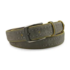 Grey/Yellow Chaplin V2 Suede Contrast Detail Belt