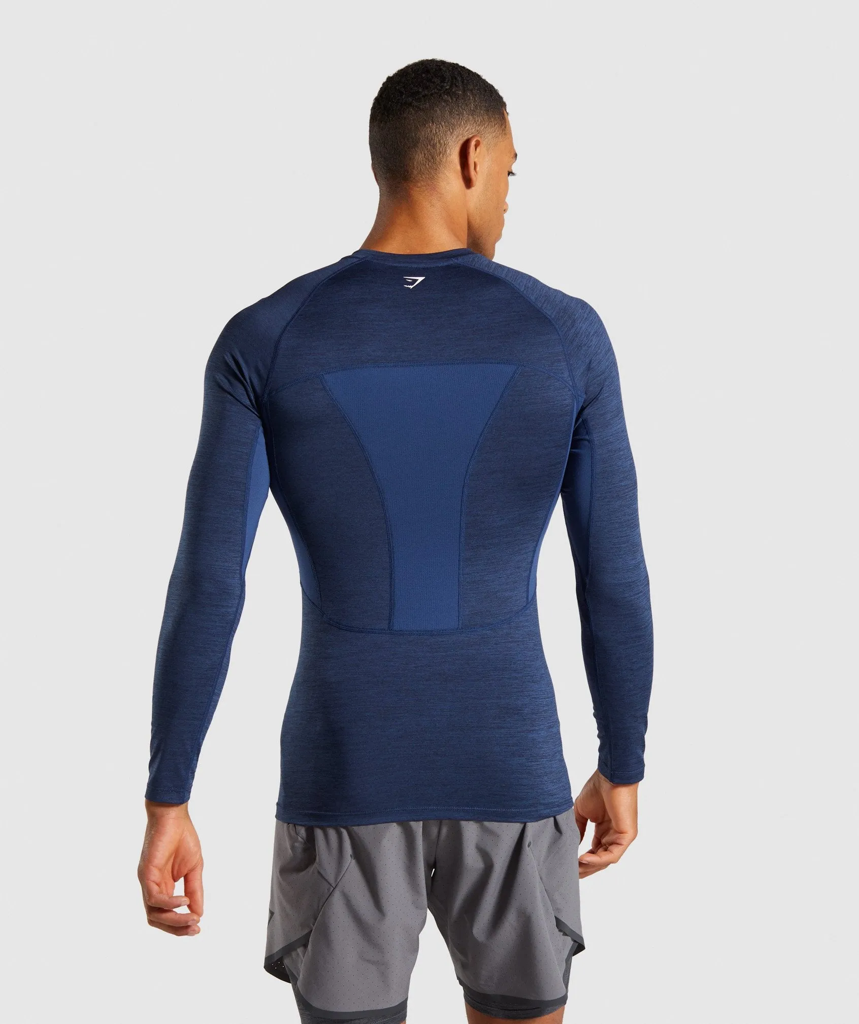 Gymshark Element  Baselayer Long Sleeve Top - Dark Blue Marl