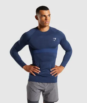 Gymshark Element  Baselayer Long Sleeve Top - Dark Blue Marl