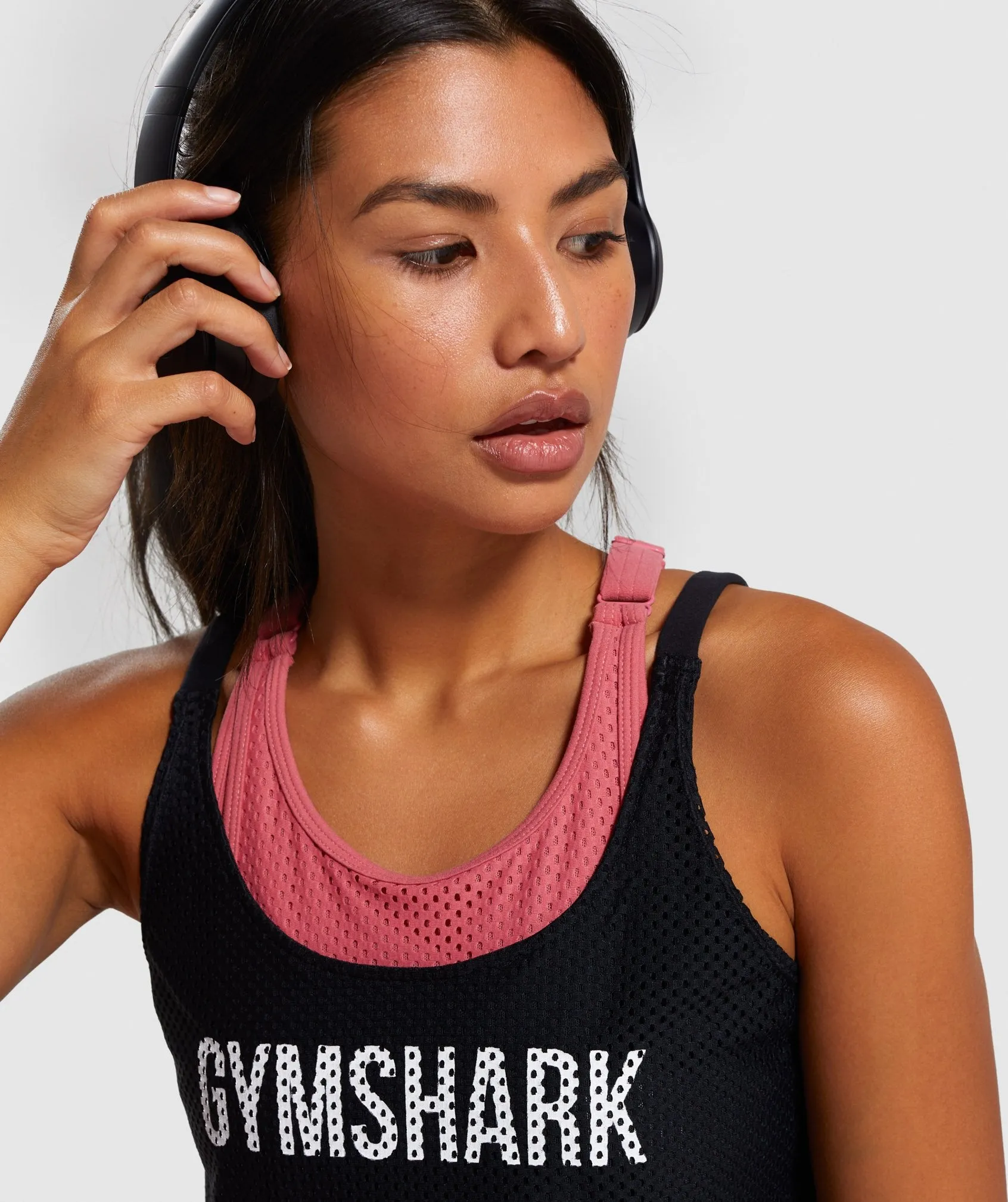 Gymshark Movement Mesh Crop Top - Black