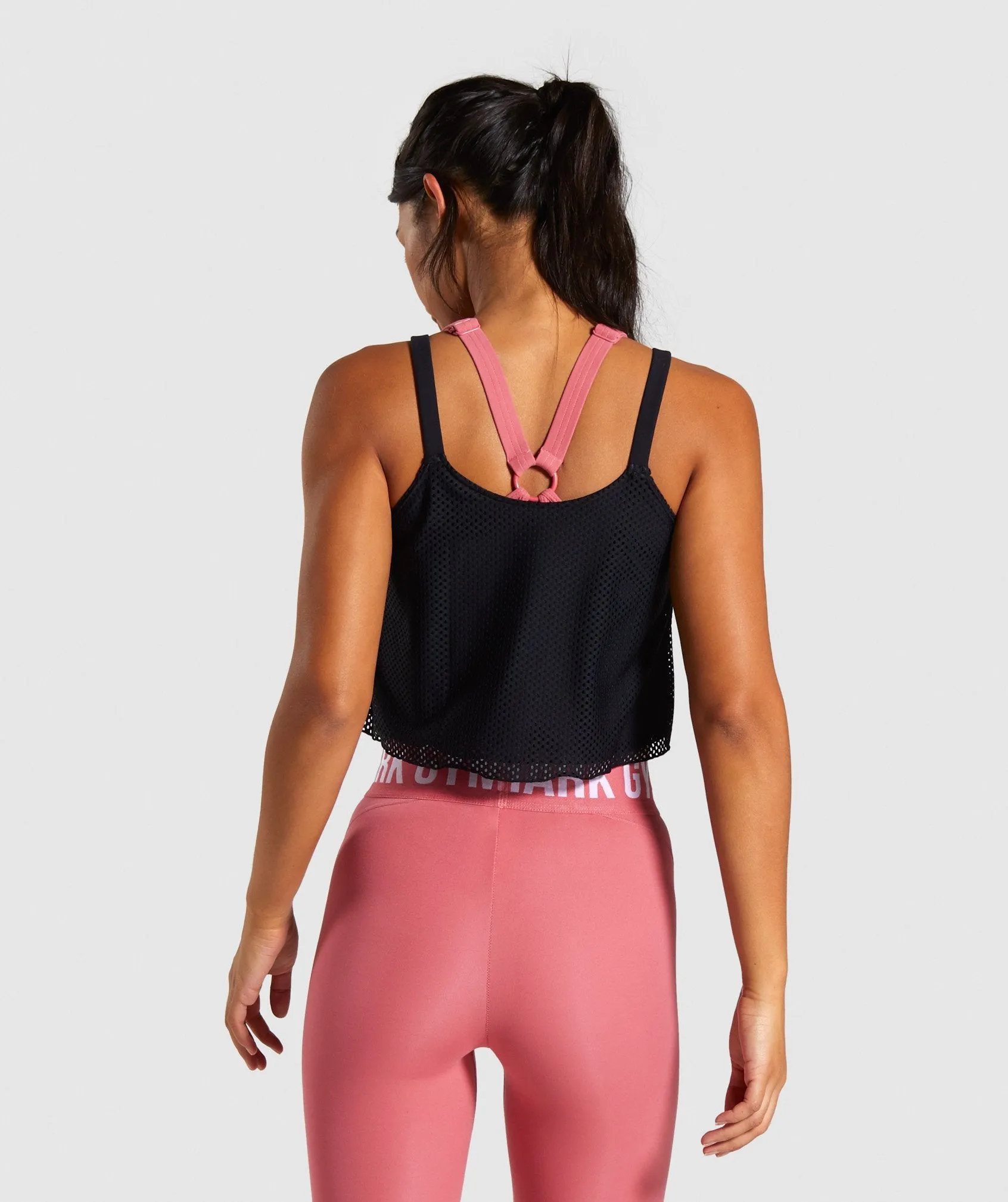 Gymshark Movement Mesh Crop Top - Black