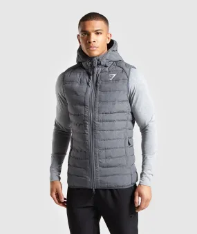 Gymshark Sector Gilet V2 - Charcoal Marl