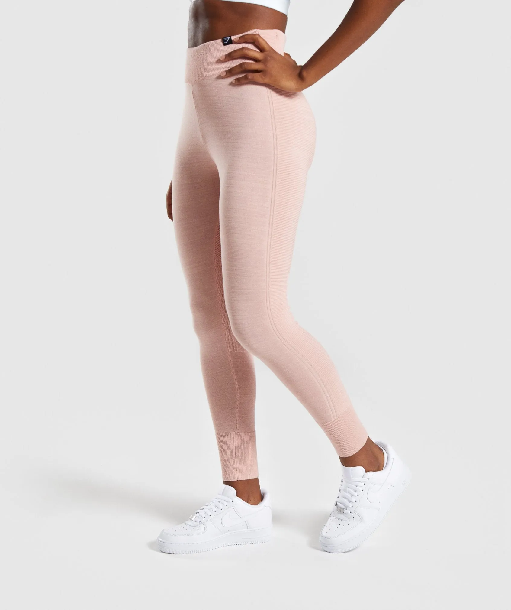 Gymshark Time Out Knit Joggers - Blush Nude