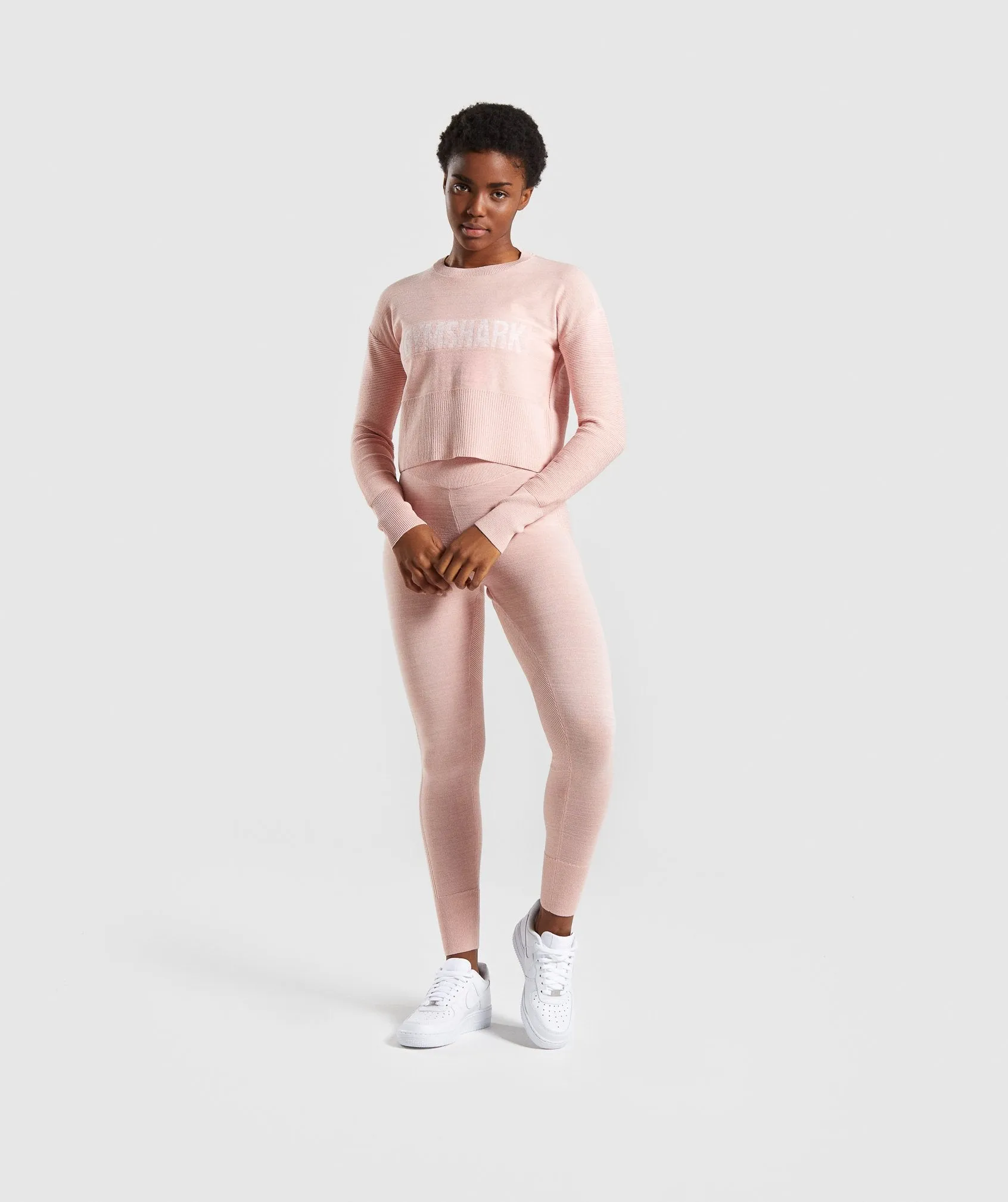 Gymshark Time Out Knit Joggers - Blush Nude