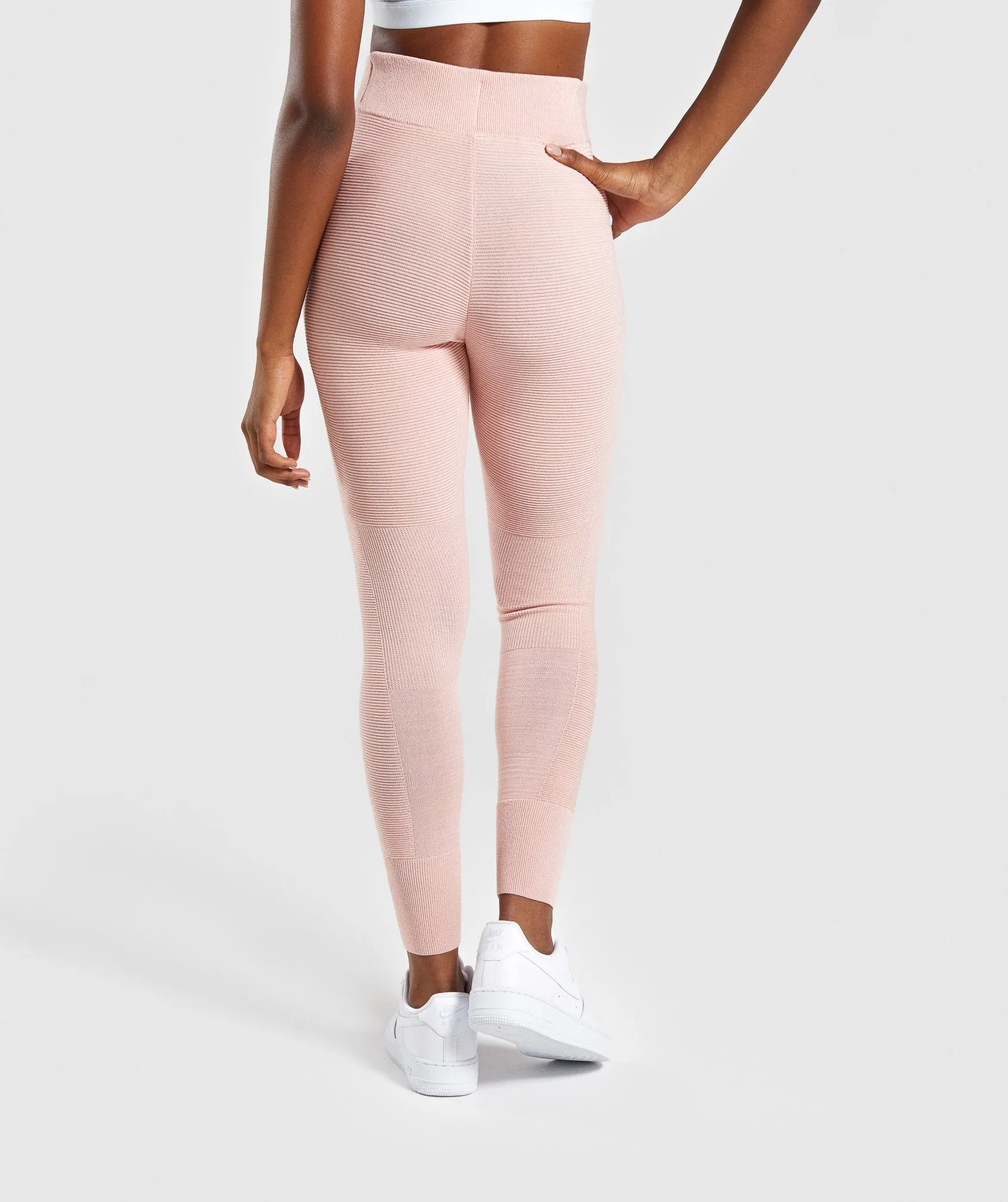 Gymshark Time Out Knit Joggers - Blush Nude