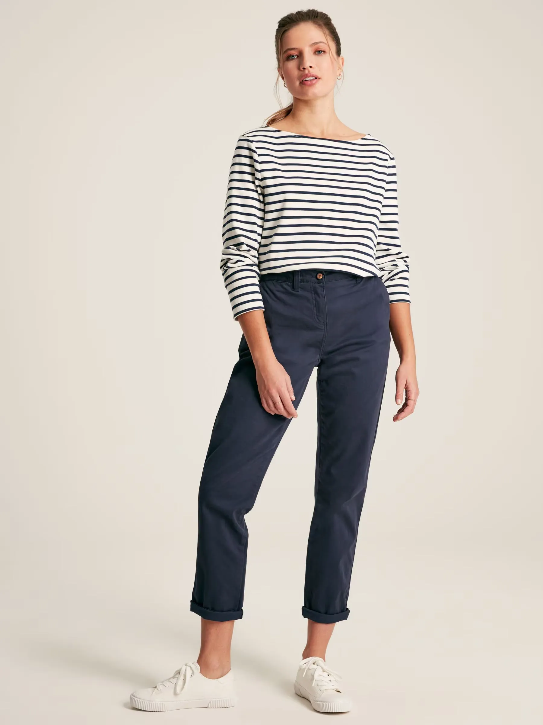 Hesford Navy Blue Chino Trousers