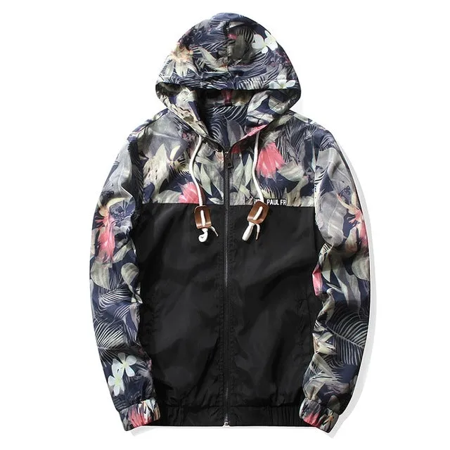 Hip Hop Floral Bomber Jacket